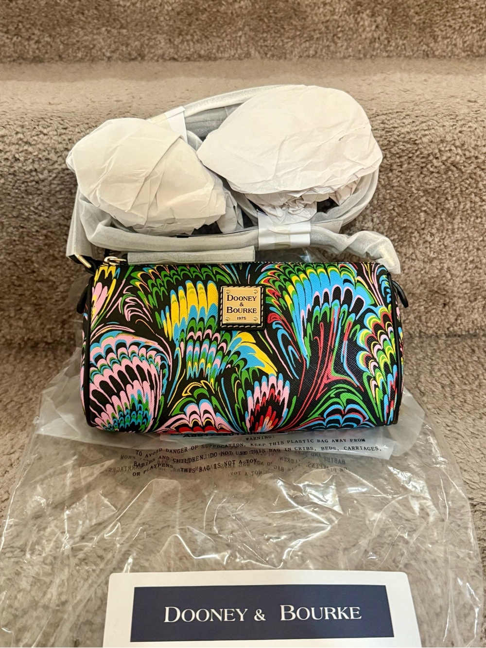 NWT Dooney & Bourke Plumes Buffy Crossbody Bag